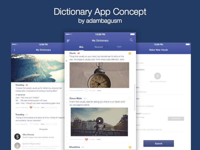 Dictionary app preview